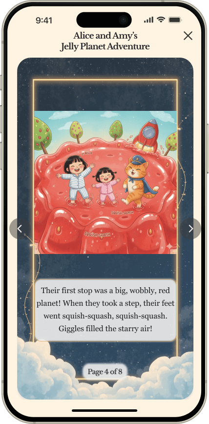 PixieWorld App Stories Screen